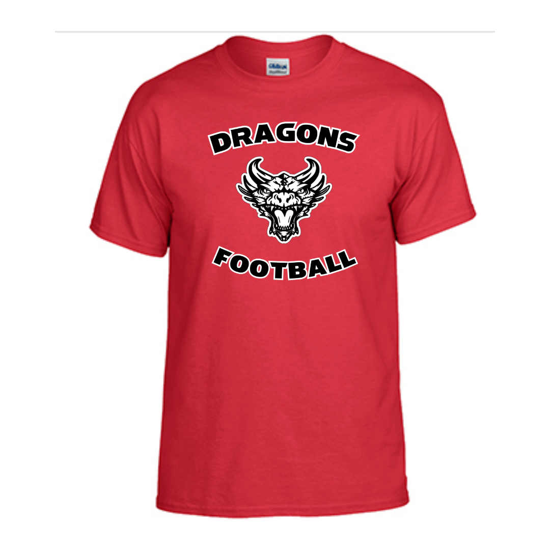 Unisex Short and Long Sleeve T-Shirts (Dragons Football Team Spirit Wear)