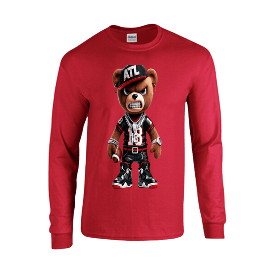 Unisex Short Sleeve and Long Sleeve T-Shirt (Atlanta Falcon Bear)