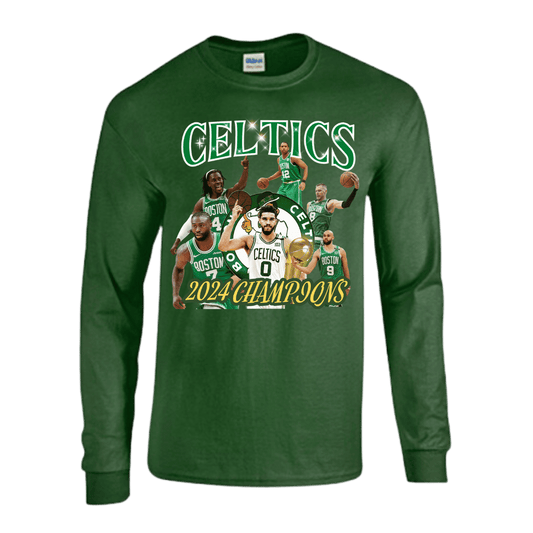 Unisex Short and Long Sleeve T-Shirt (23-24 Boston Celtics Championship BL shirts)