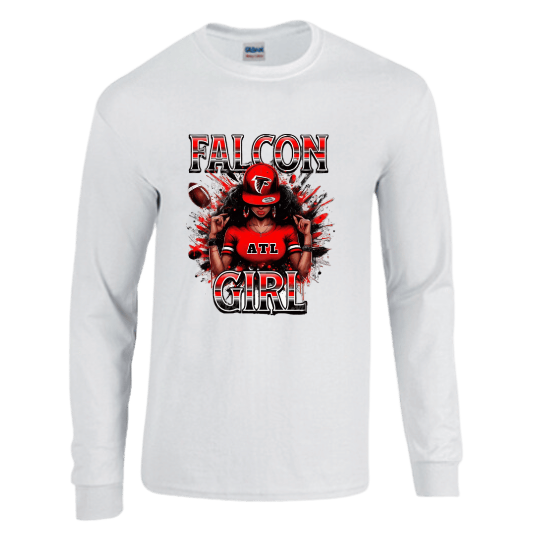 Unisex Short and Long Sleeve T-Shirt (Falcon Football Girl Collection)