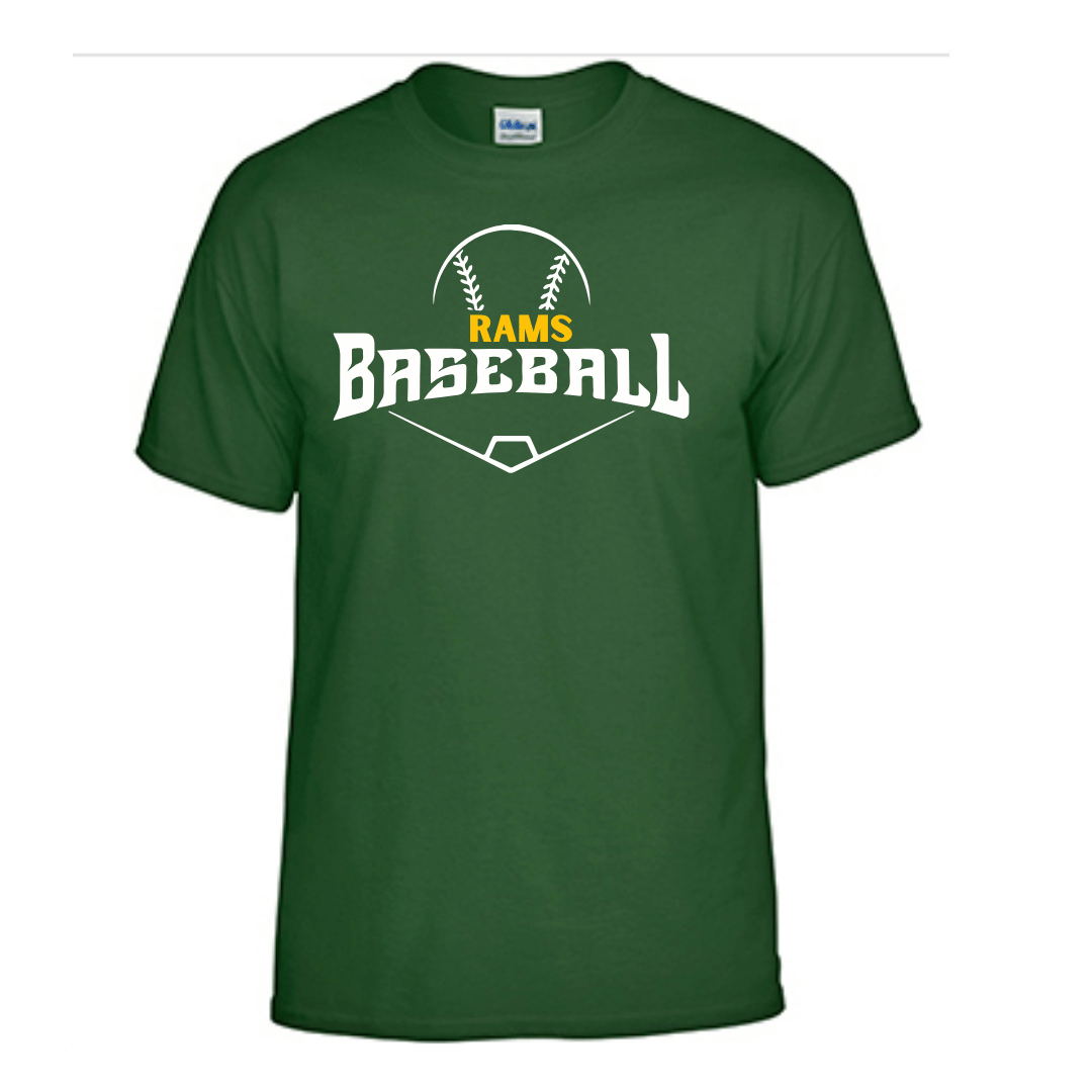 Unisex Short and Long Sleeve T-Shirt (Rams Baseball Team Spirit Wear)