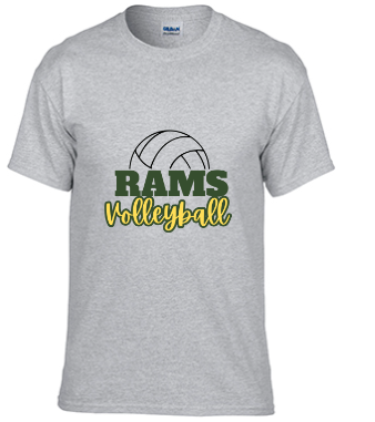 Unisex Short and Long Sleeve T-Shirt (Rams Volleyball Team Spirit Wear)