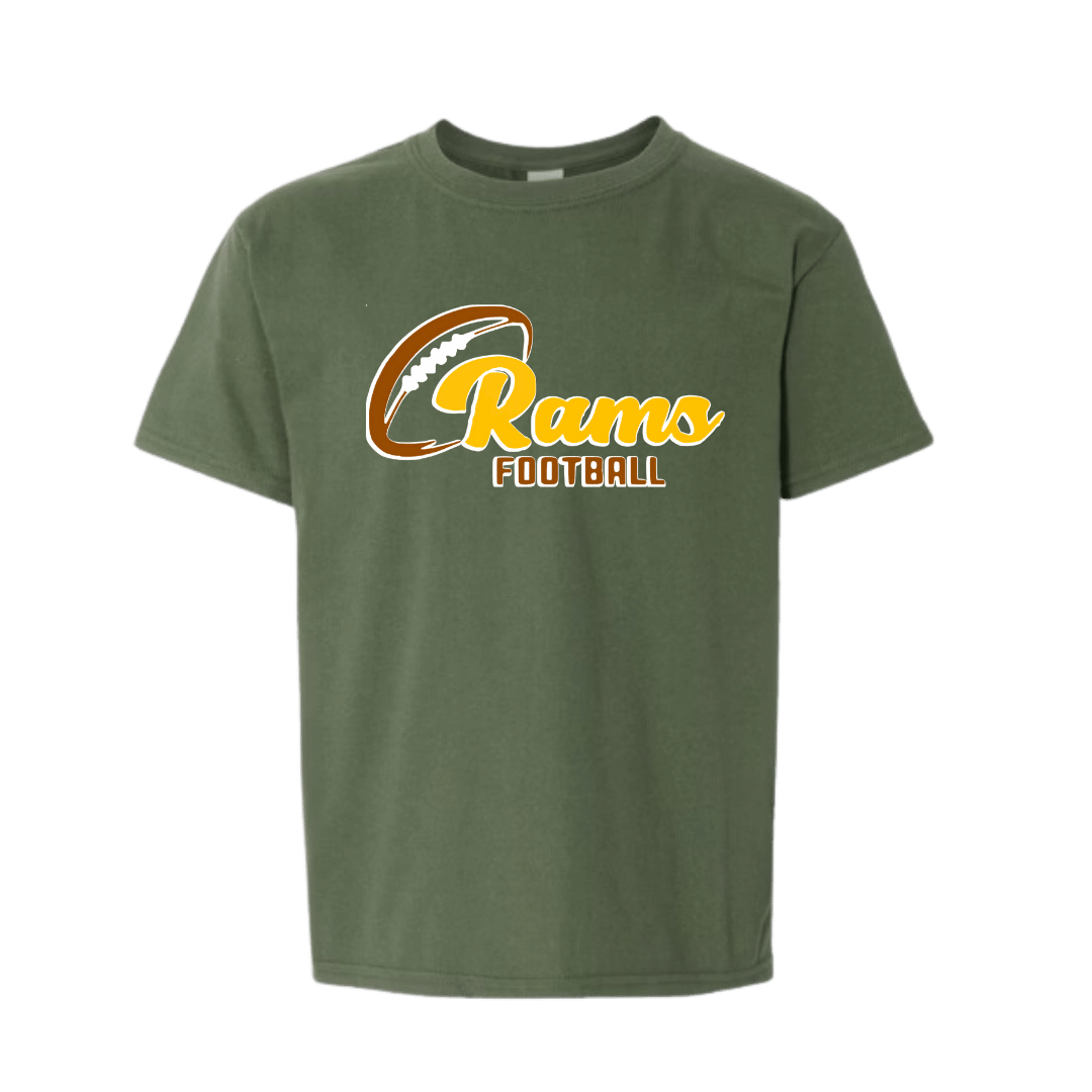 Unisex Short and Long Sleeve T-Shirt (Rams Football Team Spirit Wear)