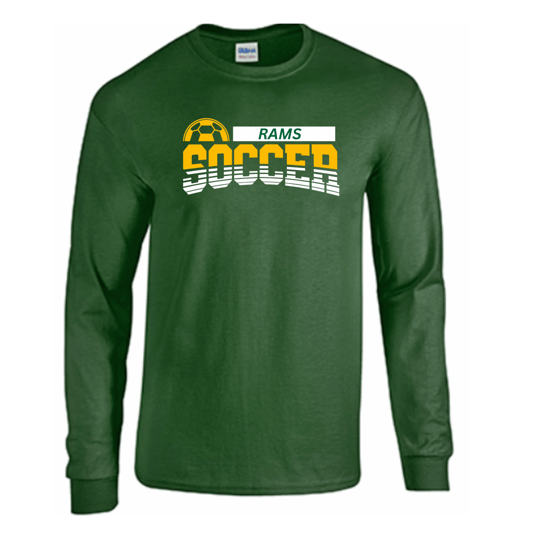 Unisex Short and Long Sleeve T-Shirt (Rams Soccer Team Spirit Wear)