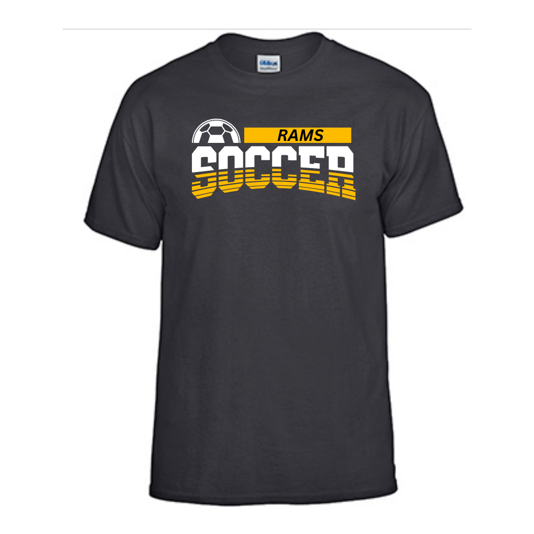 Unisex Short and Long Sleeve T-Shirt (Rams Soccer Team Spirit Wear)