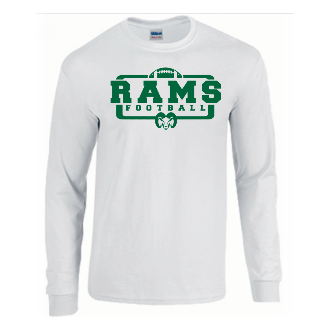 Unisex Short and Long Sleeve T-Shirt (Rams Football Team Spirit Wear)