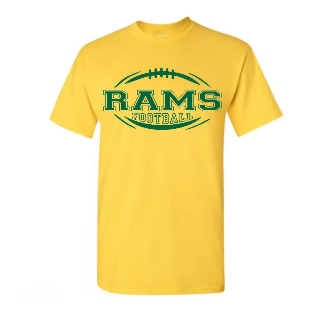 Unisex Short and Long Sleeve T-Shirt (Rams Football Team Spirit Wear)