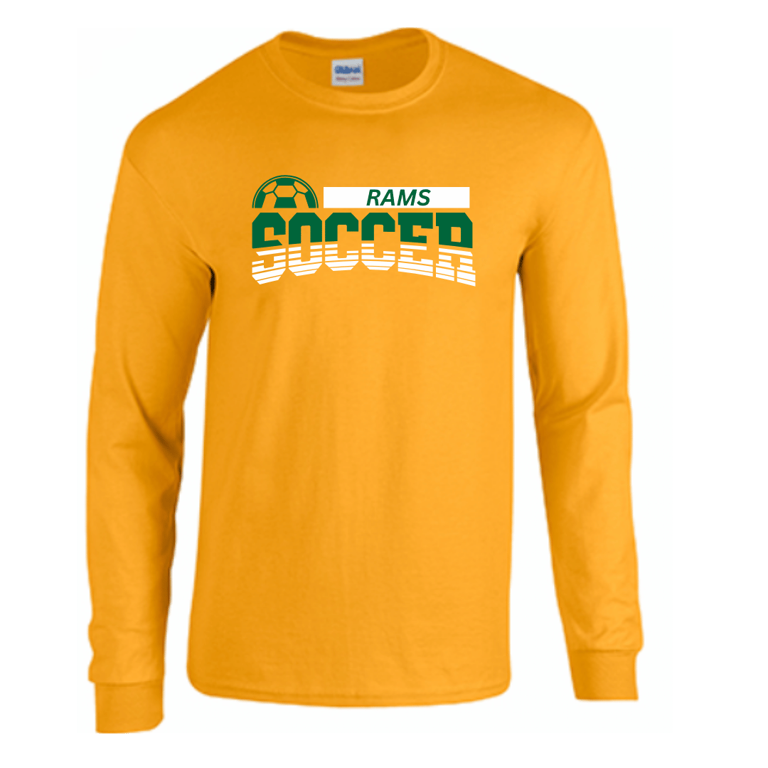 Unisex Short and Long Sleeve T-Shirt (Rams Soccer Team Spirit Wear)