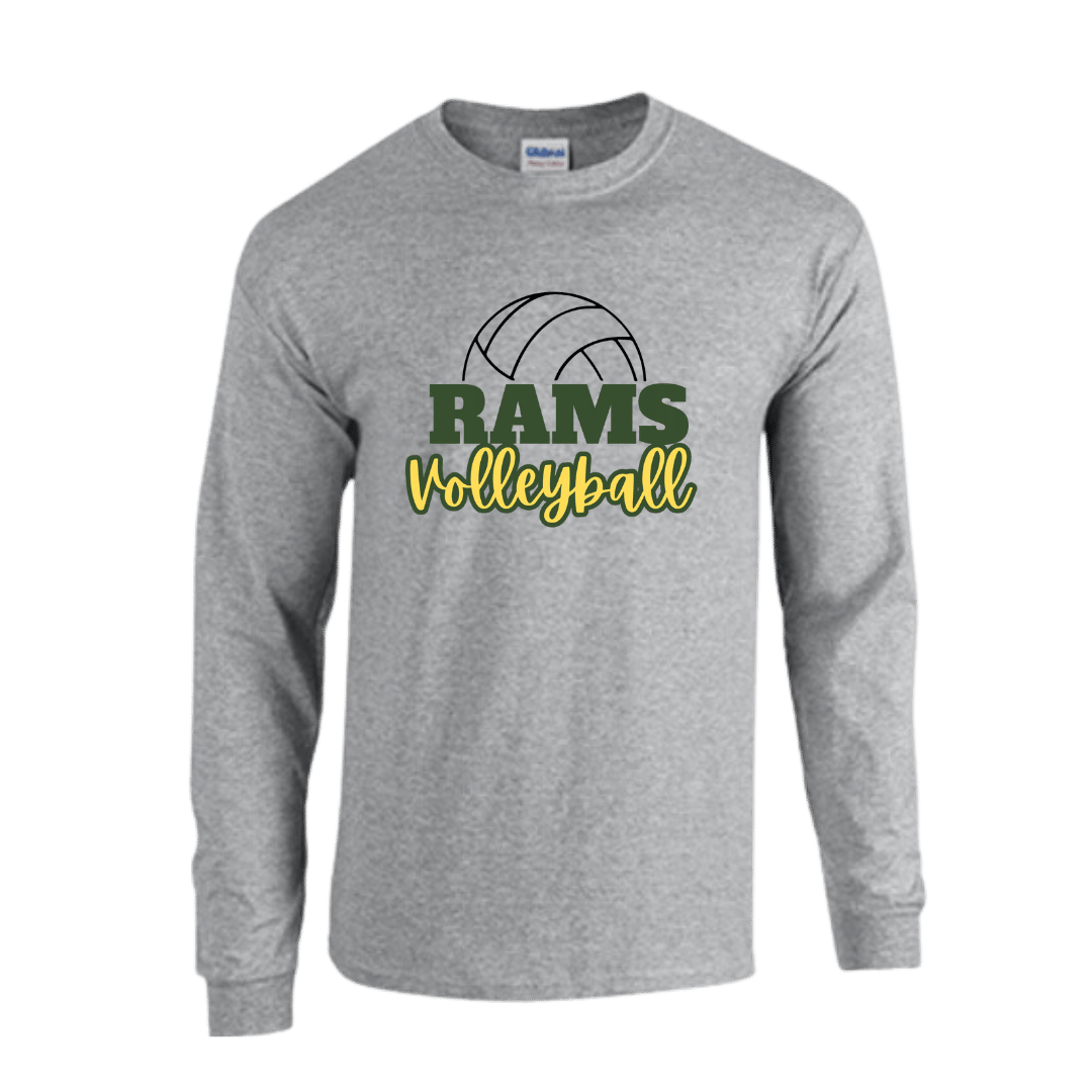 Unisex Short and Long Sleeve T-Shirt (Rams Volleyball Team Spirit Wear)