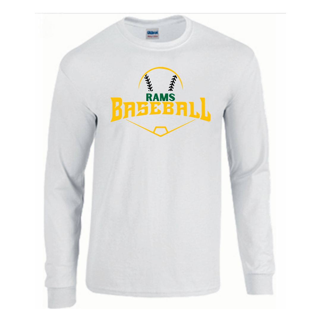 Unisex Short and Long Sleeve T-Shirt (Rams Baseball Team Spirit Wear)