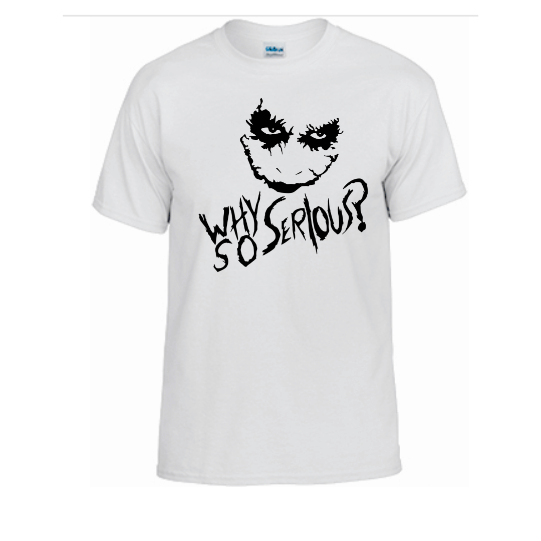 Unisex Short and Long Sleeve Why So Serious T-Shirt (Joker Halloween Collection)