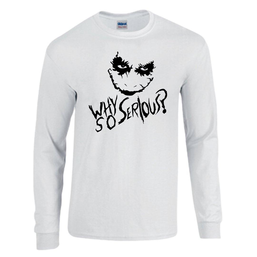 Unisex Short and Long Sleeve Why So Serious T-Shirt (Joker Halloween Collection)