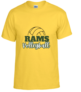 Unisex Short and Long Sleeve T-Shirt (Rams Volleyball Team Spirit Wear)